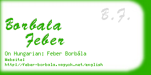 borbala feber business card